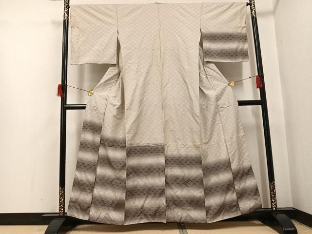 平和屋着物●花織　紬　訪問着　正絹　逸品　AABH9604ph