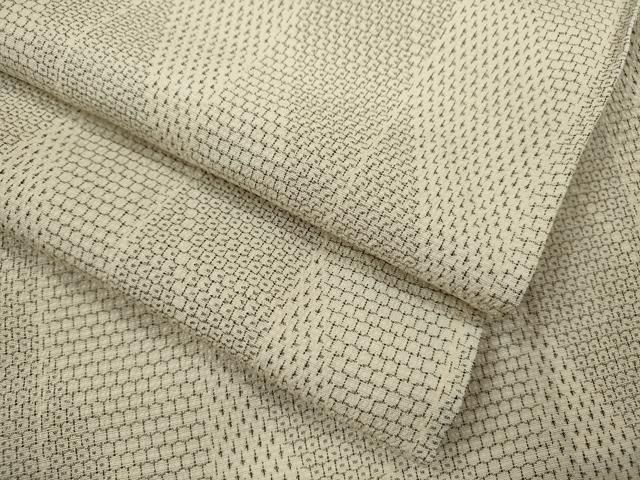 平和屋着物▽本塩沢　単衣　110亀甲　斜線亀甲文　正絹　逸品　CABF3016ze
