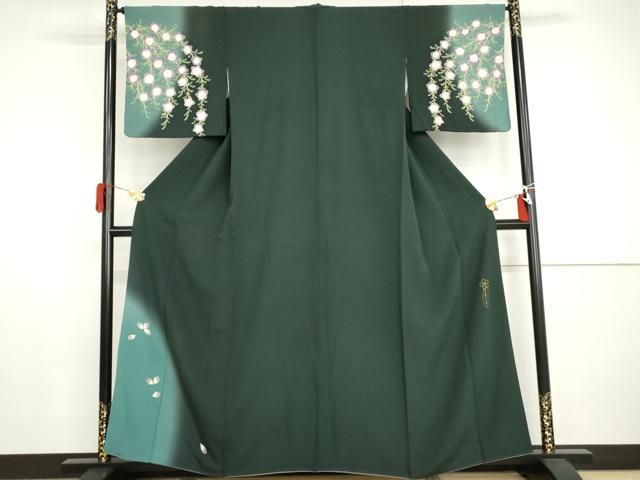 平和屋着物●世界的人形師　辻村寿三郎　ジュサブロー　訪問着　枝垂れ花文　暈し染め　金彩　正絹　逸品　AABH8953cs