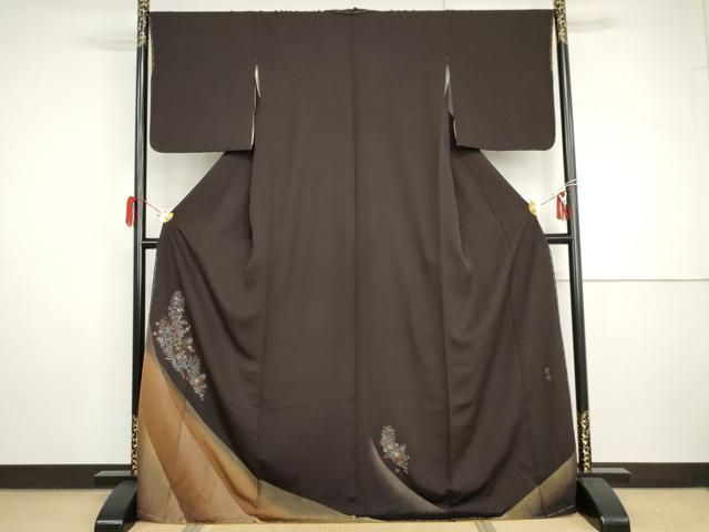 平和屋着物●世界的ファッションデザイナー 山本寛斎 kansaiブランド 色留訪問着 寿光織 金糸 ロング丈 正絹 逸品 未使用 AABH8993cs 33,800円