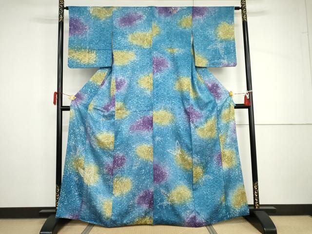 平和屋着物●訪問着　舞蝶文　暈し染め　金彩　正絹　逸品　AABH8996cs