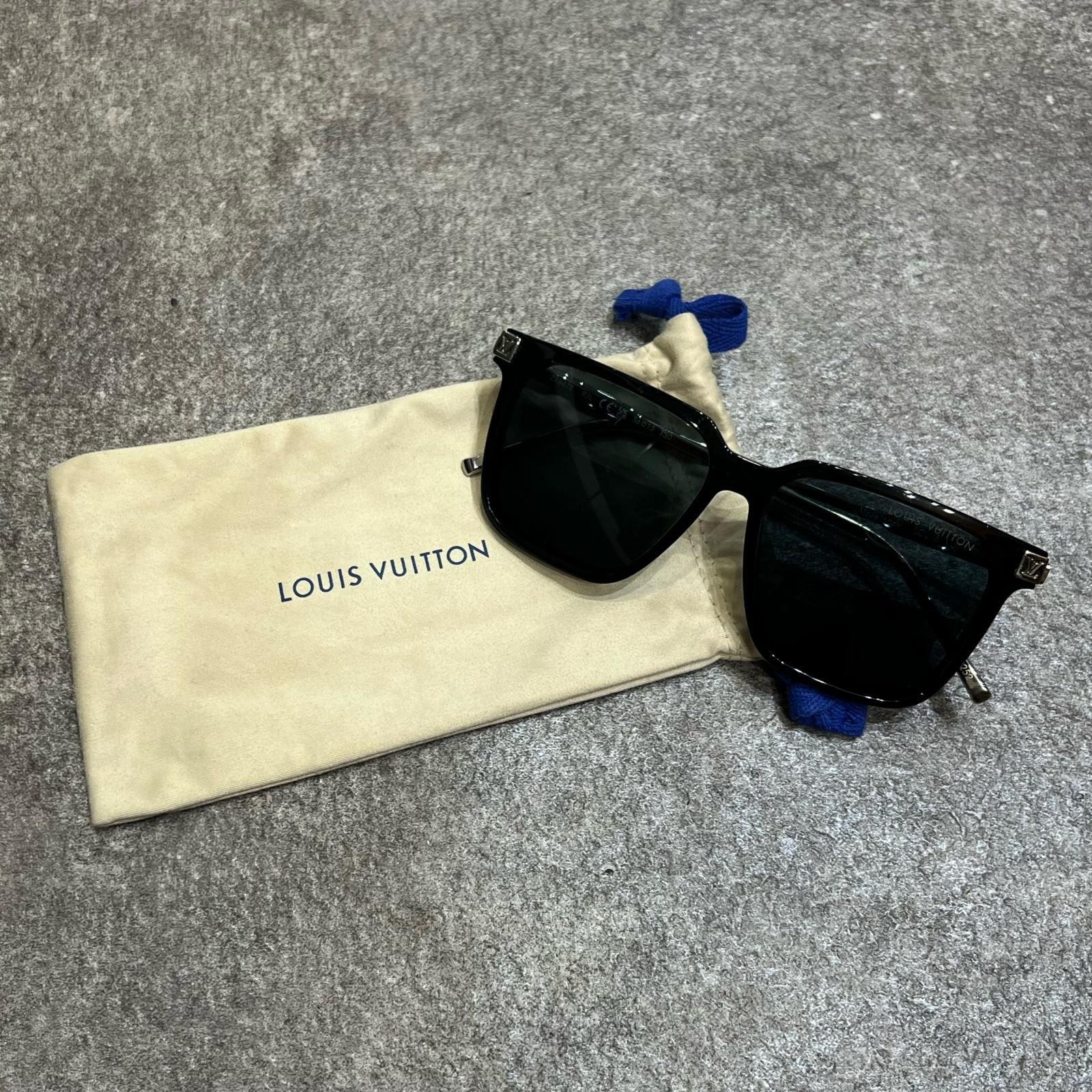 LOUIS VUITTON Square Sunglasses スクエアサングラス 眼鏡 ルイヴィトン ZI667E ブラック 56▢15-150 （14025M）