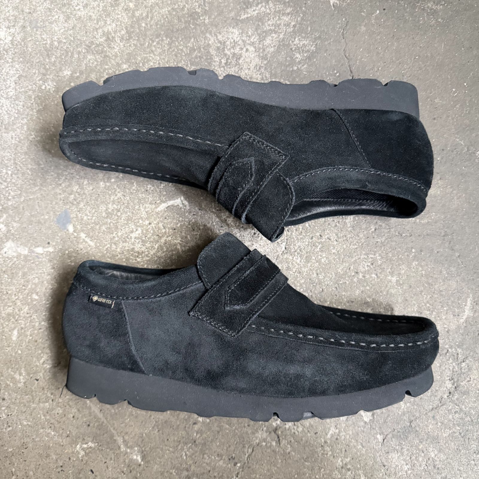Clarks WallaLoafer GTX スウェード GORE-TEX ブラック 26.5cm 