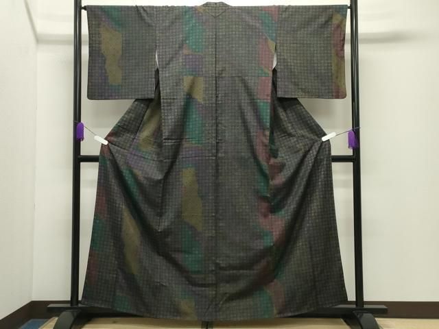 平和屋着物●訪問着 幾何学文様 やまと誂製 正絹 逸品 CABD9460gh