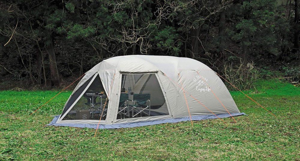 【新品アウトレット】キャプテンスタッグ テント スクリーン ツールームドームテント5-6人モンテ UA-44※北海道沖縄発送不可