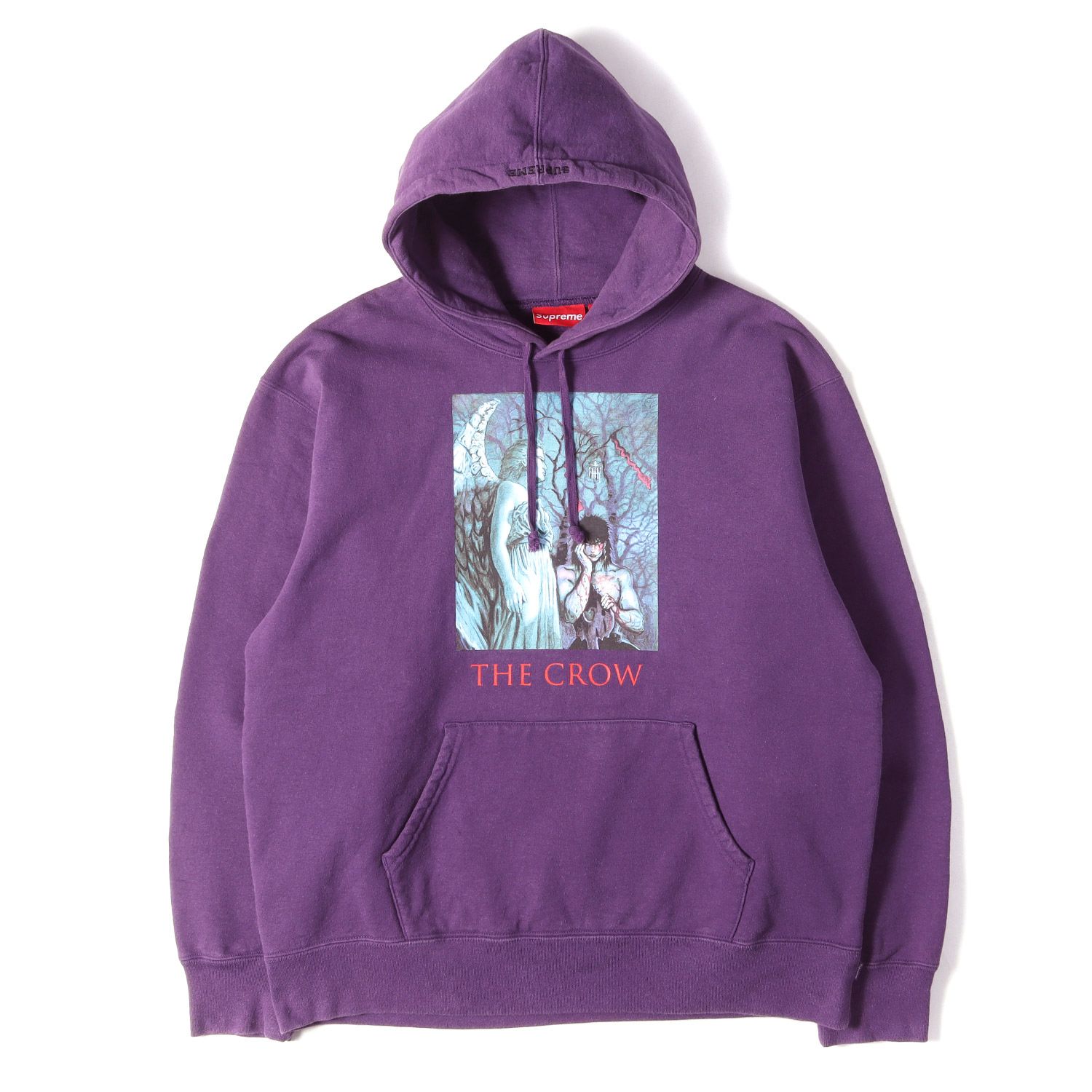 Supreme シュプリーム パーカー ダスティーパープル サイズ:L | 21AW ×THE CROW アメコミプリント スウェットパーカー (The Crow Hooded Sweatshirt) | トップス フーディー プルオーバー【メンズ】【中古】