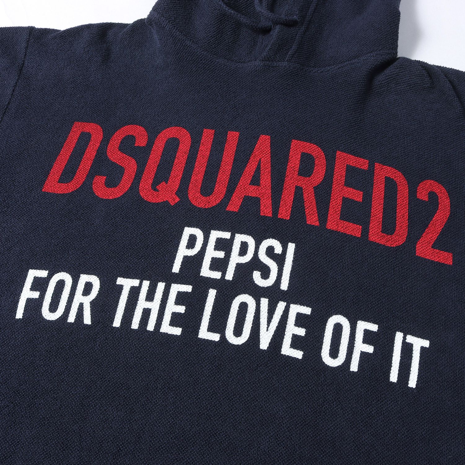 DSQUARED2 ディースクエアード パーカー ネイビー レッド サイズ:M 