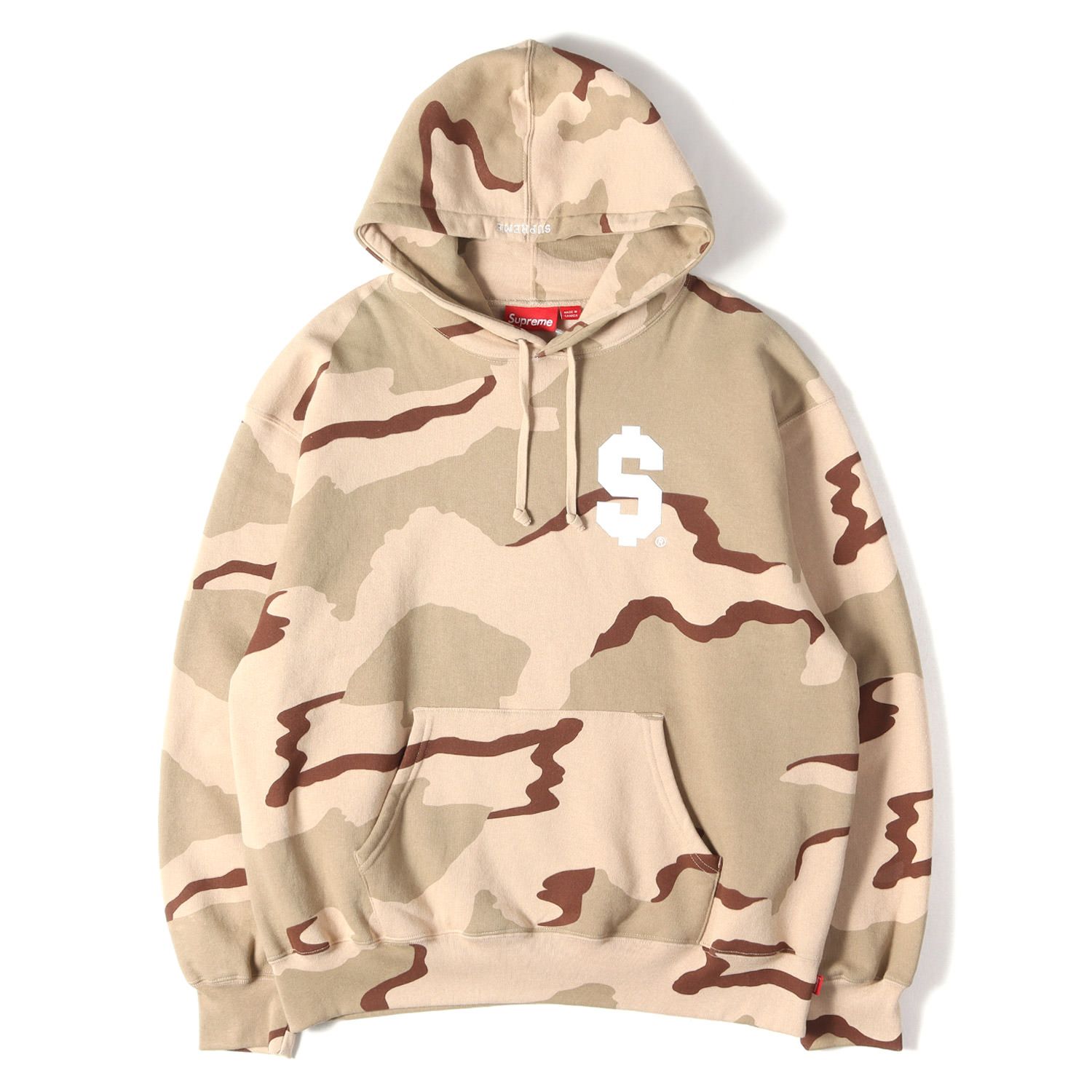 Supreme シュプリーム パーカー ベージュ サイズ:L | 24SS デザートカモ $ロゴパッチ スウェットパーカー ($ Logo Hooded Sweatshirt) | トップス フーディー【メンズ】【中古】
