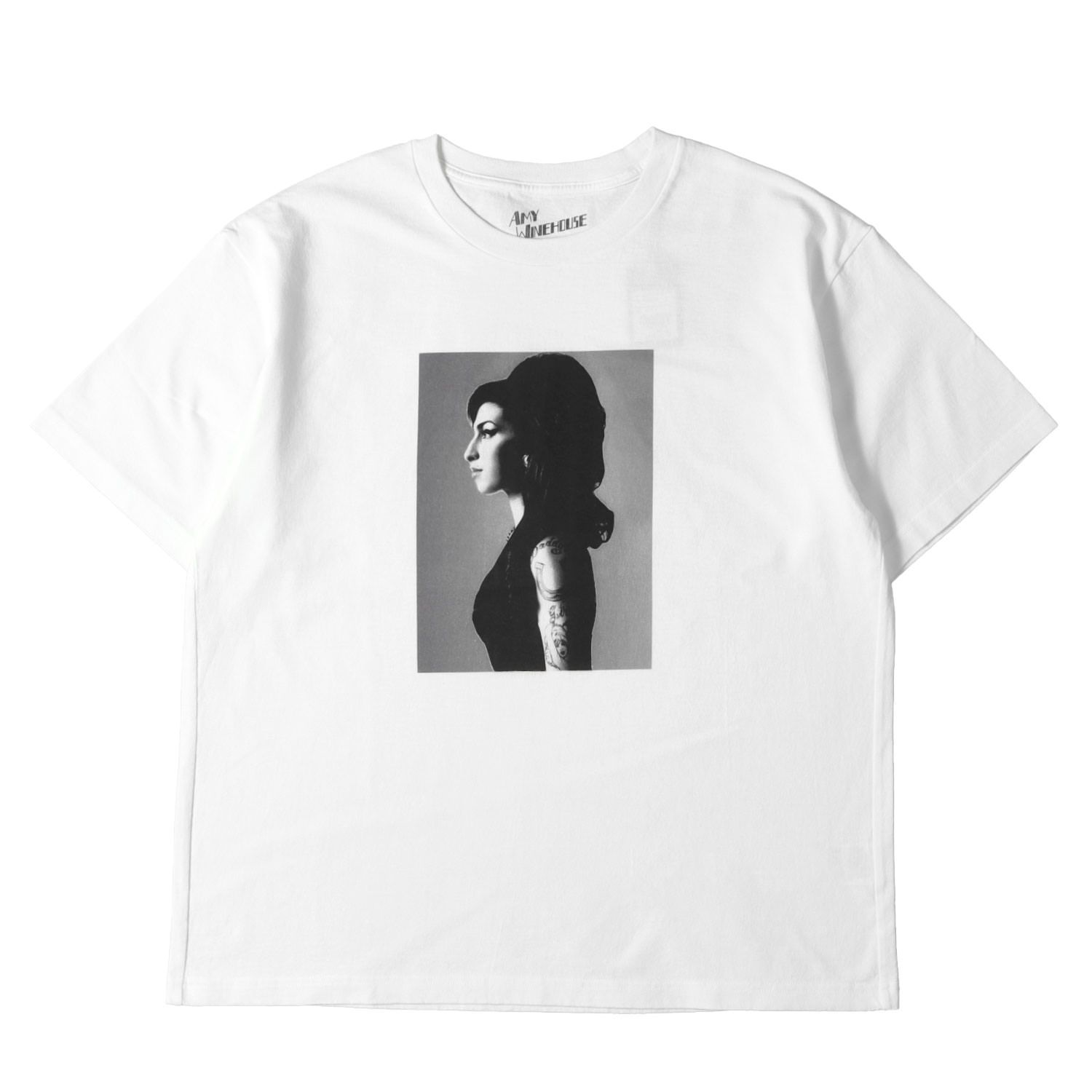 【新品】MINEDENIM マインデニム Tシャツ ホワイト 白 サイズ:L | 26SS Amy Winehouse フォトグラフィック Tシャツ (Amy Winehouse Profile Photo S/S Tee) | トップス 日本製