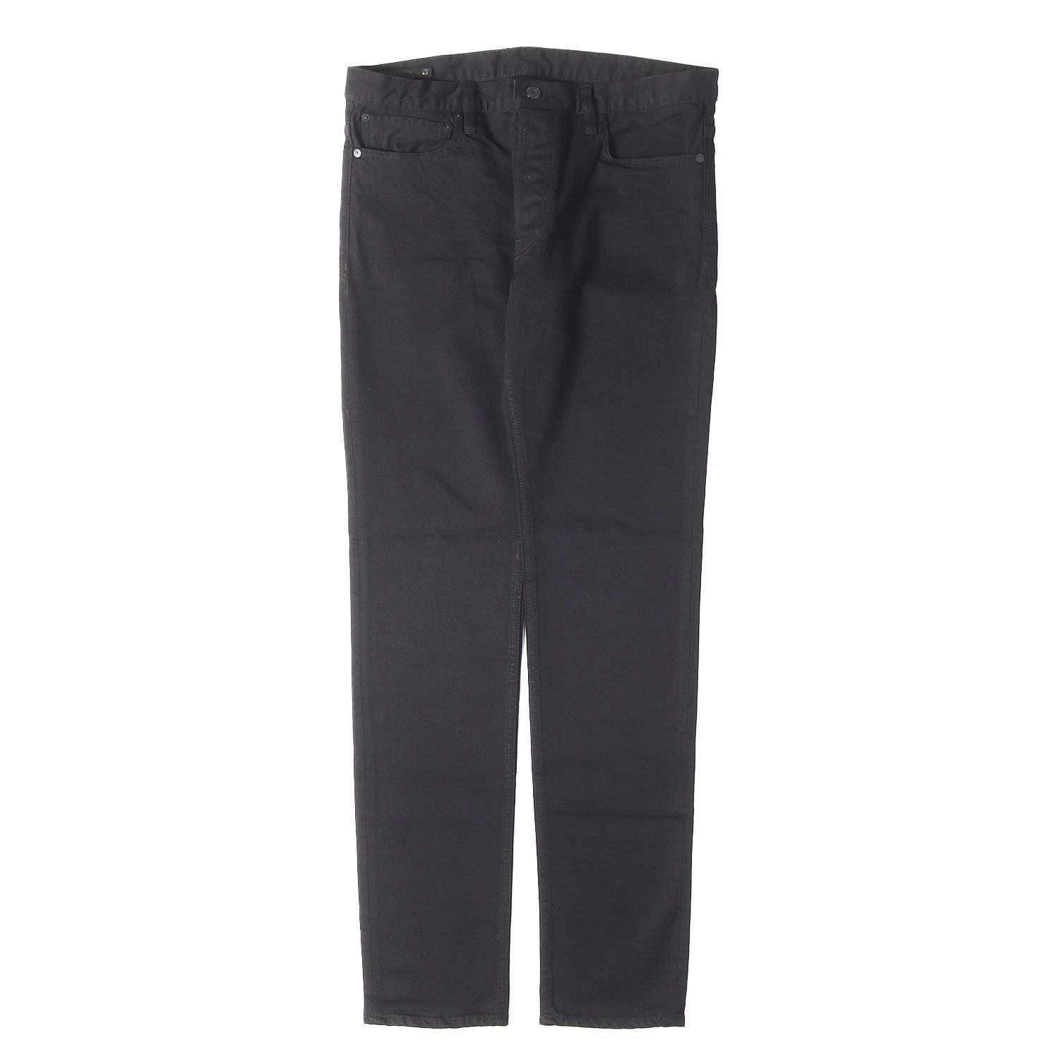 【新品】MINEDENIM マインデニム パンツ ブラック 黒 サイズ:35 | スーパースリム ストレッチ デニム スキニー パンツ (S.Slim STR OWS FPK107N) / ボタンフライ | ボトムス ジーンズ ジーパン 日本製【メンズ】