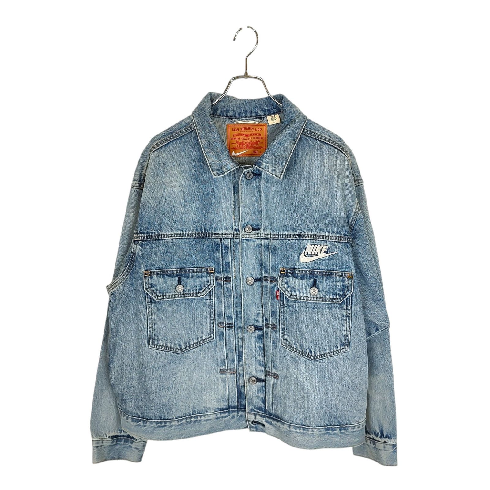 Levi's リーバイス × NIKE DENIM TRUCKER JACKET デニム トラッカー ジャケット L ライト インディゴ メンズ