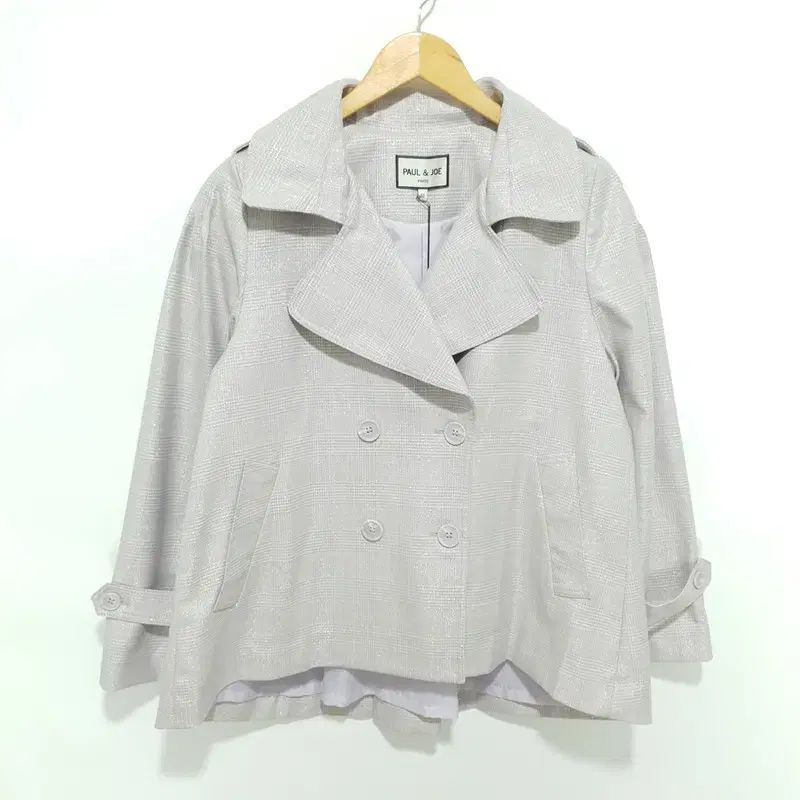 フールアンドジョー レディース クチュール メタリック CHECK トレンチ ジャケット 55_M2650