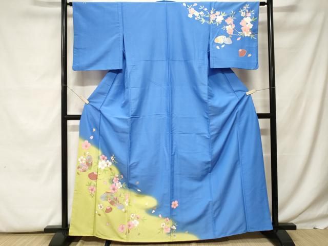 平和屋着物■訪問着　貝合せ舞桜文　暈し染め　金彩　胴抜き仕立て　洗える着物　CABF9759ev