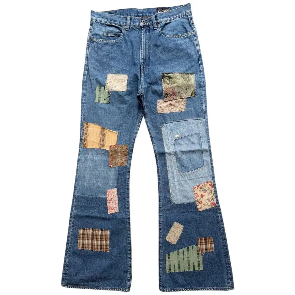 キャピタル kapital 26ss 5p オカベルボ デニム パッチ リメイク 36