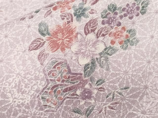 平和屋着物■小紋　毘沙門亀甲花文　暈し染め　洗える着物　CABF9768ev
