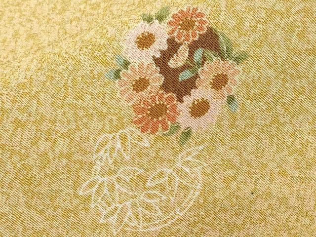 平和屋着物■小紋 草花丸文 金彩 洗える着物 CABF9770ev