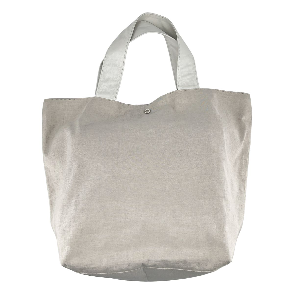 【美品】 Yes. / イエス | LINEN TOTE BAG L / リネン レザーハンドル トートバッグ L | キナリ/ホワイト | レディース