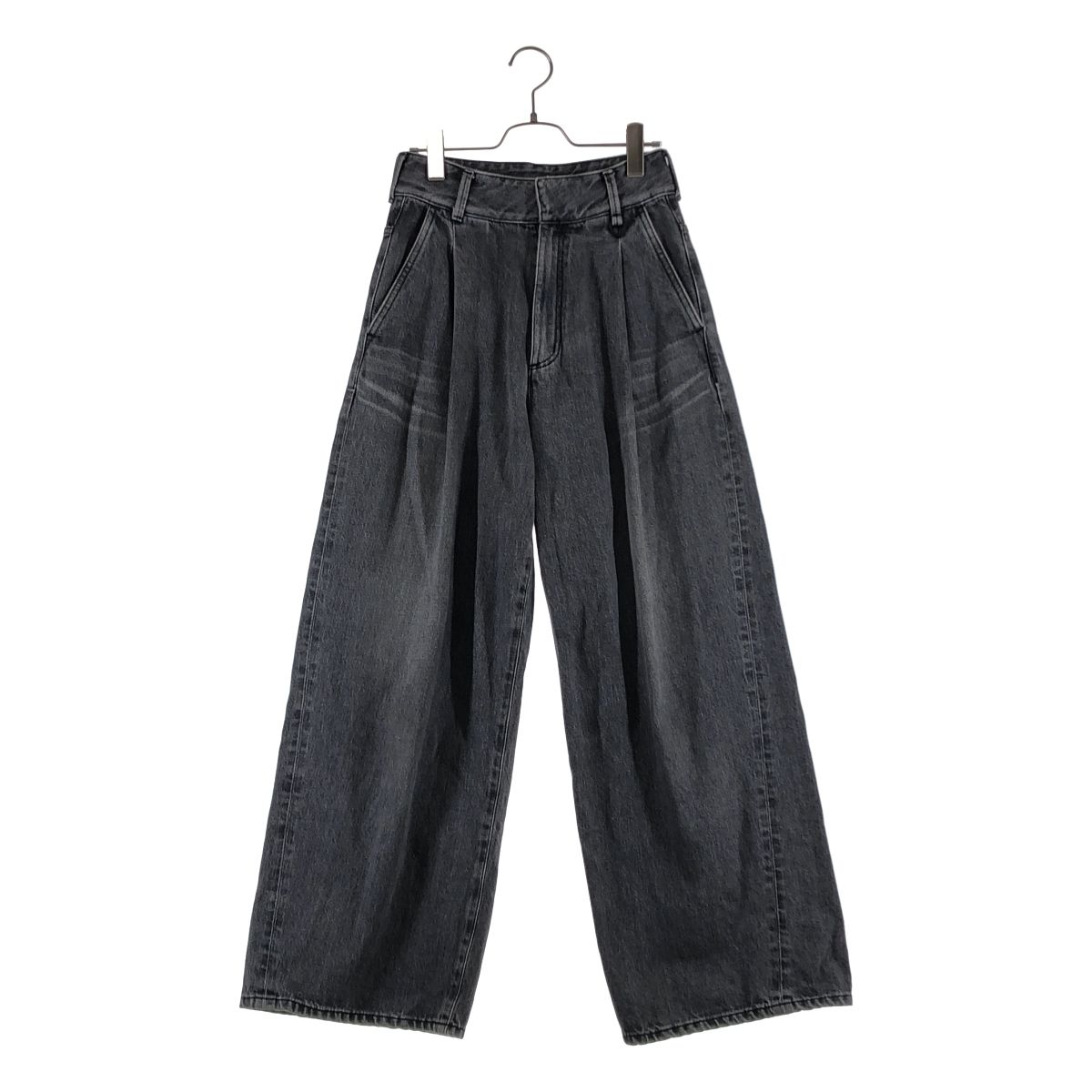 MIESROHE / ミースロエ | 2023AW | オーガニックフェード タックデニム | 0 | フェードブラック | レディース