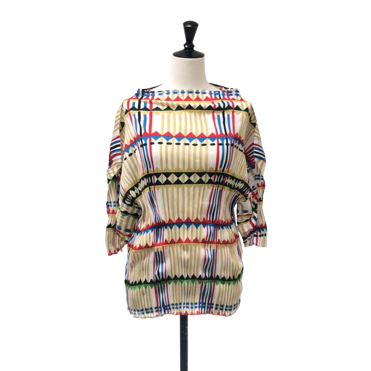 プリーツプリーズ 編み柄 ハイネック 美品】 PLEATS PLEASE ISSEY MIYAKE / プリーツプリーズイッセイミヤケ
