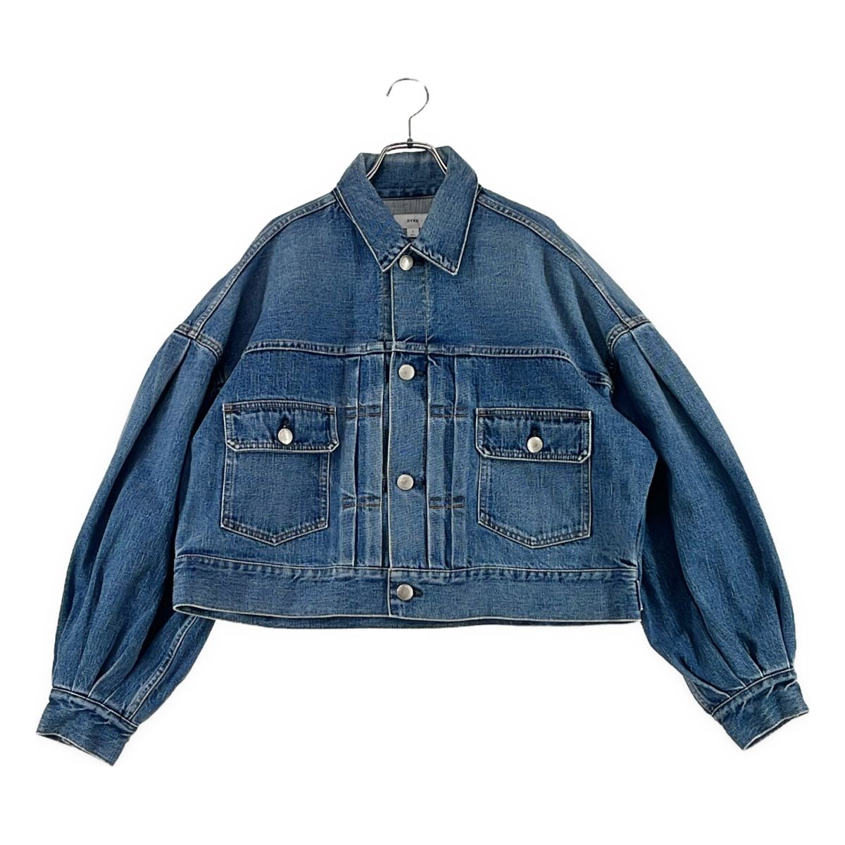 HYKE / ハイク | BALLOON SLEEVE DENIM JACKET / バルーンスリーブ デニム ジャケット | 1 | インディゴ | レディース