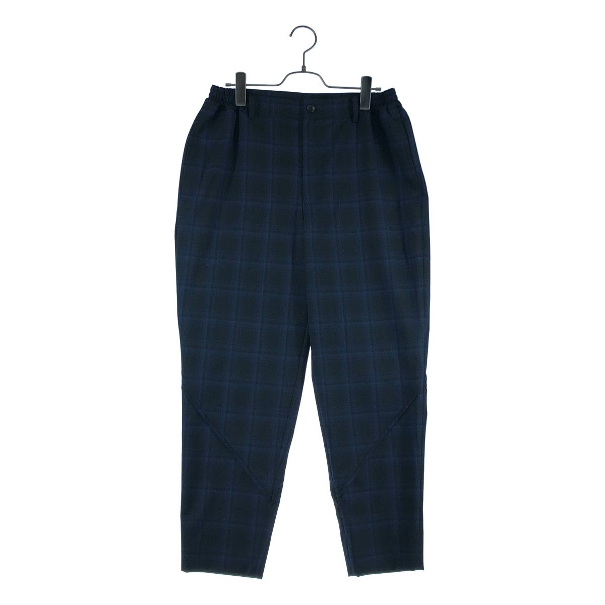 【美品】 COMME des GARCONS HOMME DEUX / コムデギャルソンオムドゥ | 2026SS | ウール チェック 2タック テーパードパンツ | S | ブラック/ブルー | メンズ