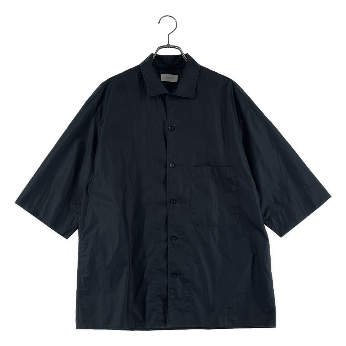 LEMAIRE / ルメール | コットン オーバーシルエット シャツ | 50 | ブラック系 | メンズ