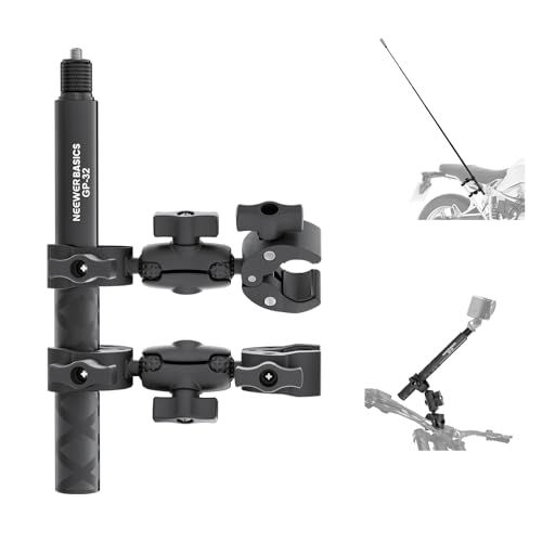 NEEWER BASICS バイクカメラマウントキット 隠し自撮り棒 自転車ハンドルバークランプホルダー ダブルクランプ付き コンパチブル OSMO 360/Pocket 3 アクションカメラマウントアクセサリー POVビデオ録画用 GP-32mi