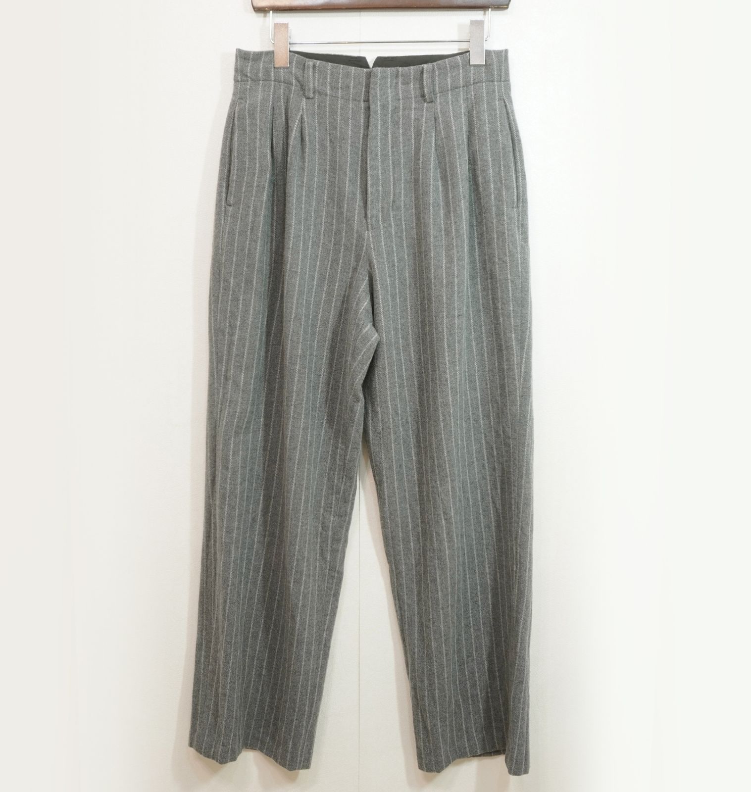 RETROVE (36) コットンカシミヤパンツ ストライプ CREVACUORE PT 24030560811030 リトローブ 24AW K5-13