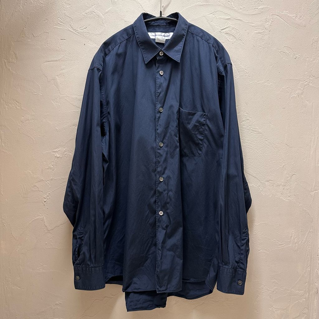 COMME des GARCONS SHIRT コムデギャルソンシャツ Forever Wide Classic L/S Shirt 長袖シャツ FZ-B011 ネイビー size:M【代官山B05】