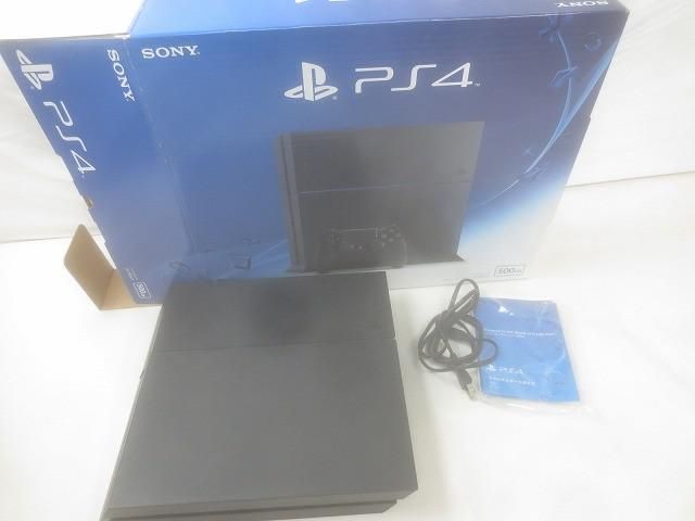 ゲーム プレイステーション4 PS4本体 動作品 CUH-1200A ジェット・ブラック 箱 説明書 周辺機器付き 【まとめ売り 中古品】