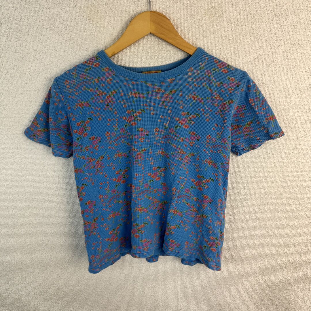BETTY'S BLUE べティーズブルー 半袖 Tシャツ 総柄 ブルー Mサイズ レディース 古着 レトロ Y2K 4,250円