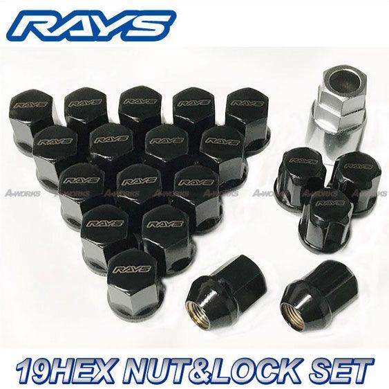 RAYS ロックナットセット 5穴用 19HEX M12 P1.25 ブラック 正規品 新品