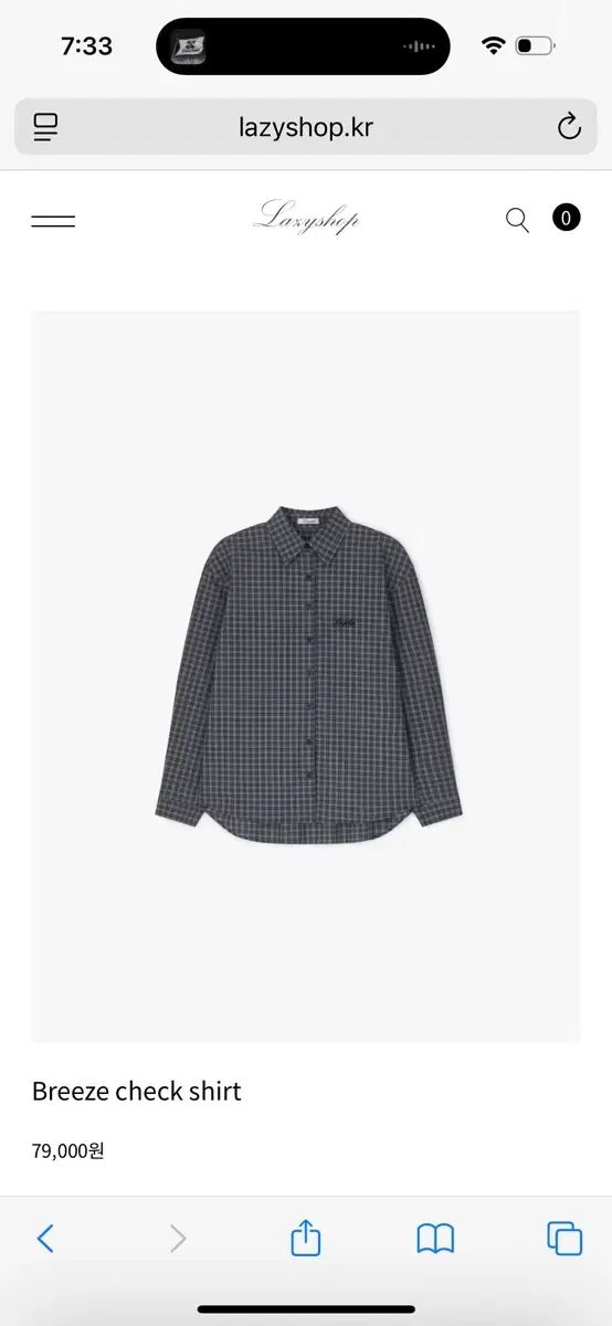 lazyshop ブリーズ CHECK シャツ Breeze check shirt