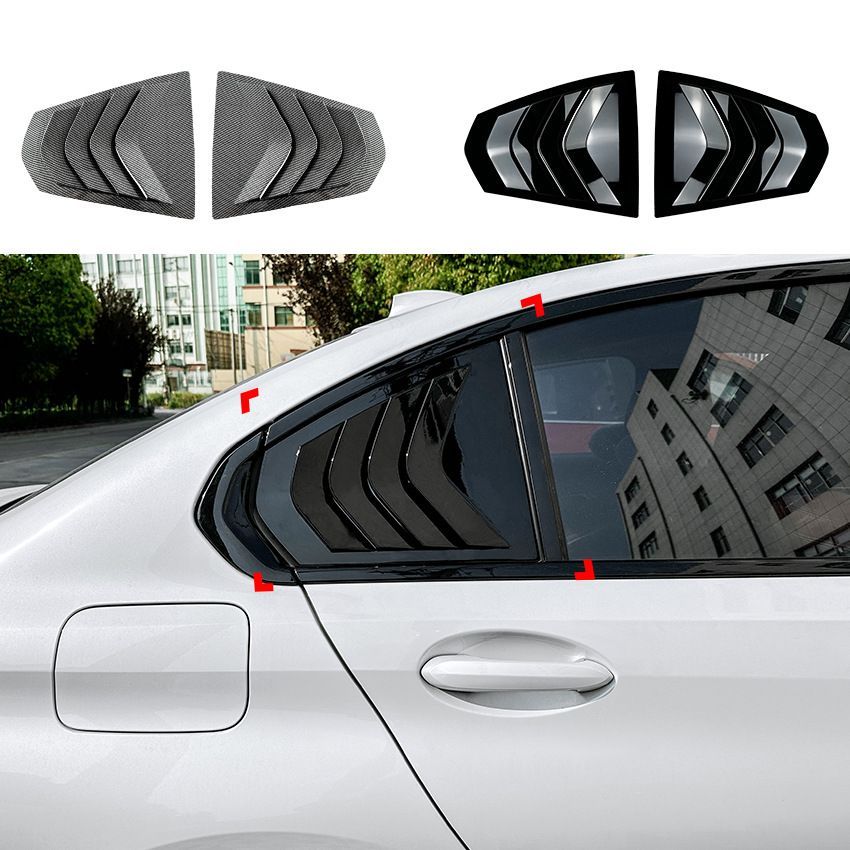 BMW 3 Series G20 / 3シリーズ G20 (320i/325i/330i) 2019+専用 リアルーバー ABS製 カーボン調/ピアノブラック ドレスアップ効果 プライバシー保護 遮熱 スポーティな外観 簡単取付 送料無料 6,687円