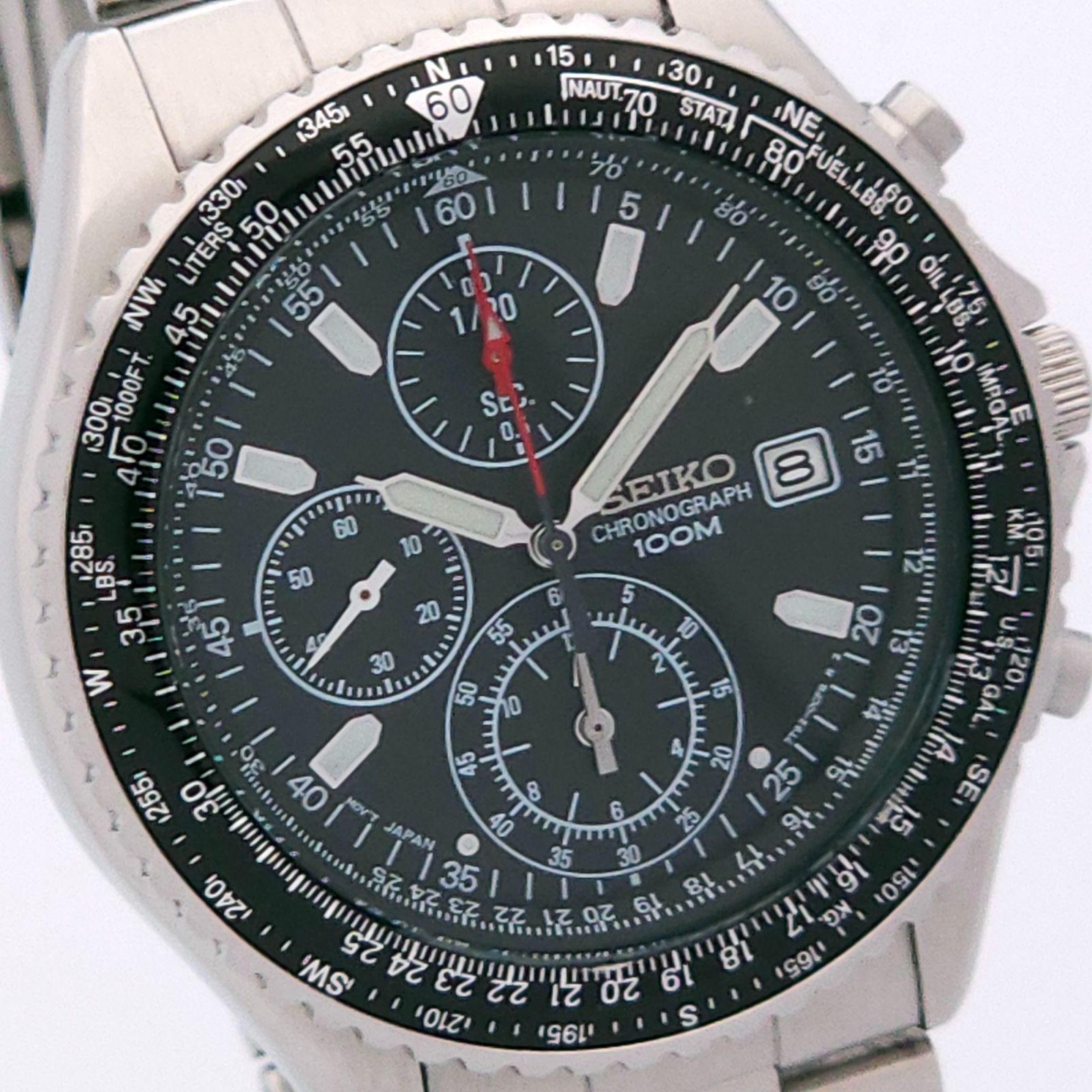 SEIKO セイコー パイロット クロノグラフ 7T92-0CF0 QZ 動作品 8,250円