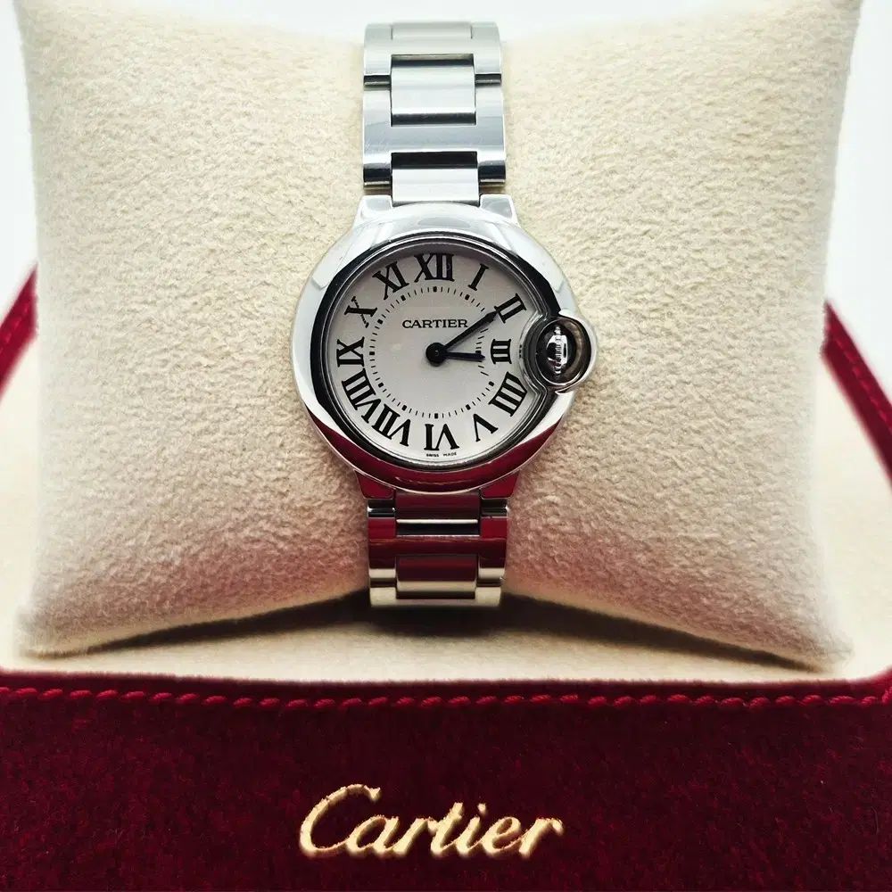 カルティエ バロンブルー スチール 28mm レディース