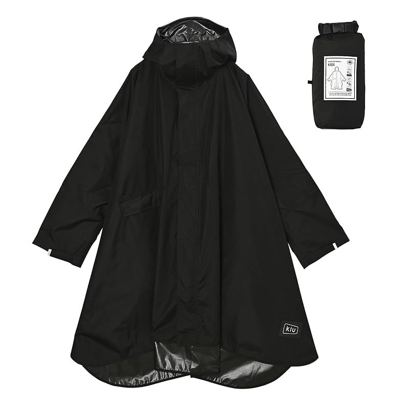 【新品】 KiU キウ スタンダードレインポンチョ 2ND STANDARD RAIN PONCHO - 2ND 防水 撥水 はっ水 耐水 豪雨対応 雨対策 大雨 台風 梅雨 レインコート スリーブポンチョ 雨具 雨ガッパ 雨合羽 袖付き 収納袋 ポケット お