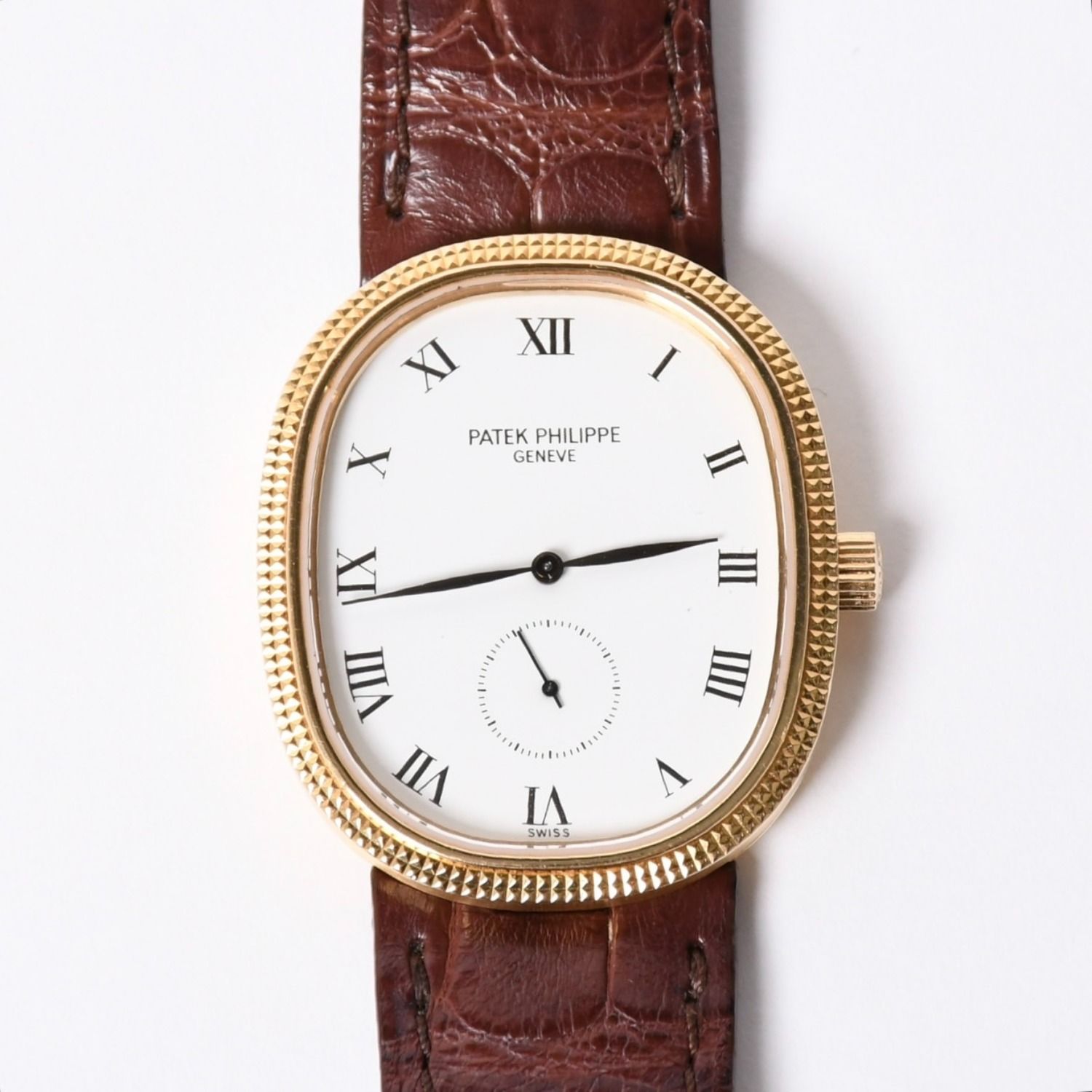 極美品 PATEK PHILIPPE パテック フィリップ 3987J 手巻き K18 ホワイトゴールド ゴールデンエリプス メンズ 時計 中古 4a001786