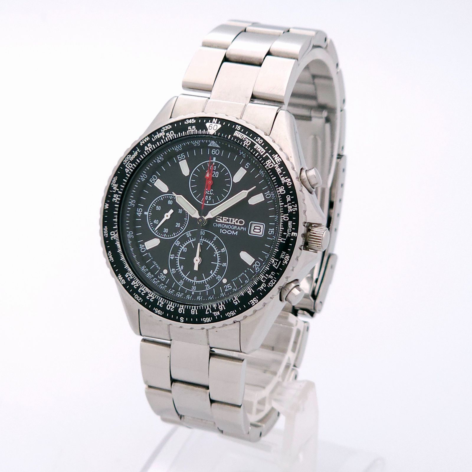 SEIKO セイコー パイロット クロノグラフ 7T92-0CF0 QZ 動作品 - メルカリ