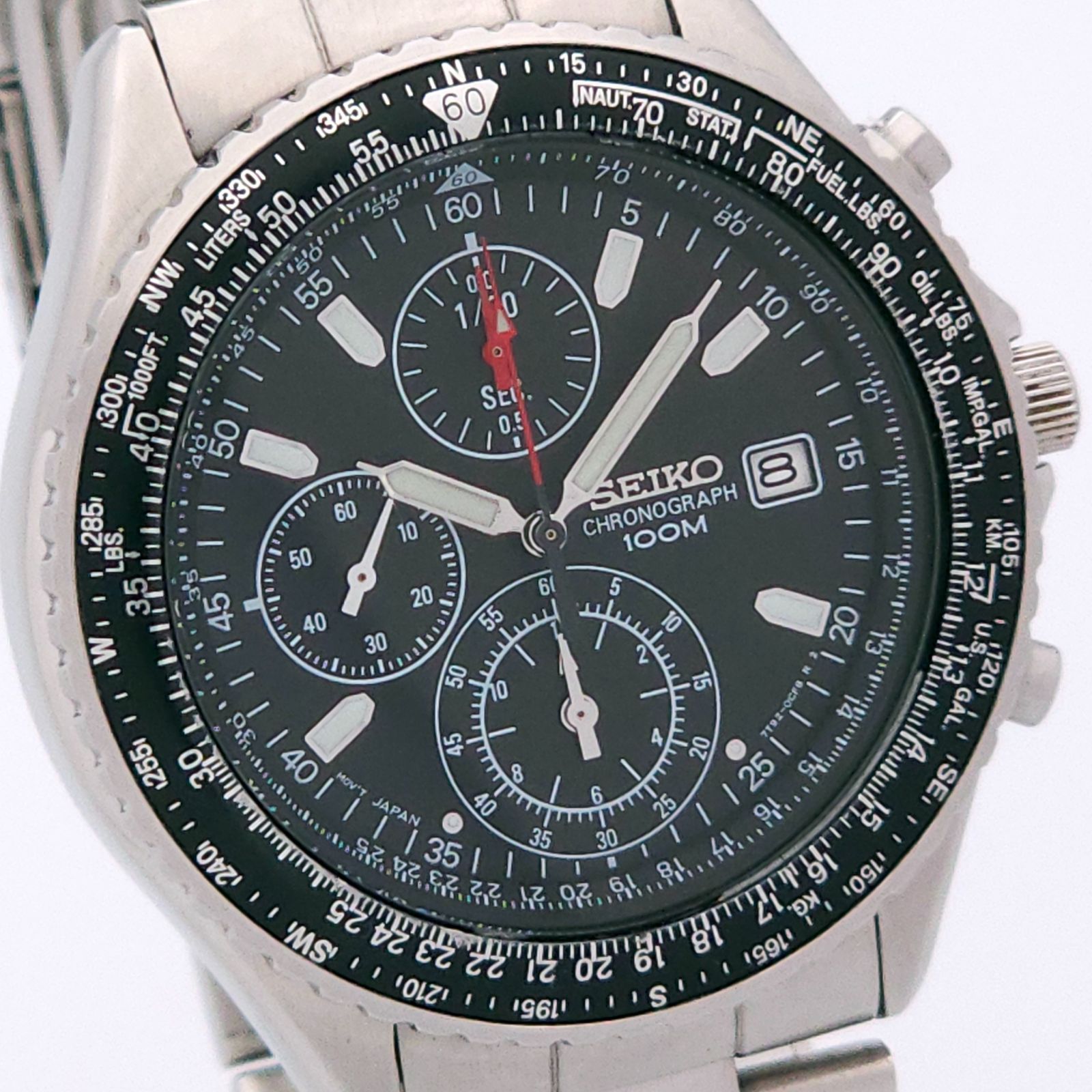 SEIKO セイコー パイロット クロノグラフ 7T92-0CF0 QZ 動作品 - メルカリ