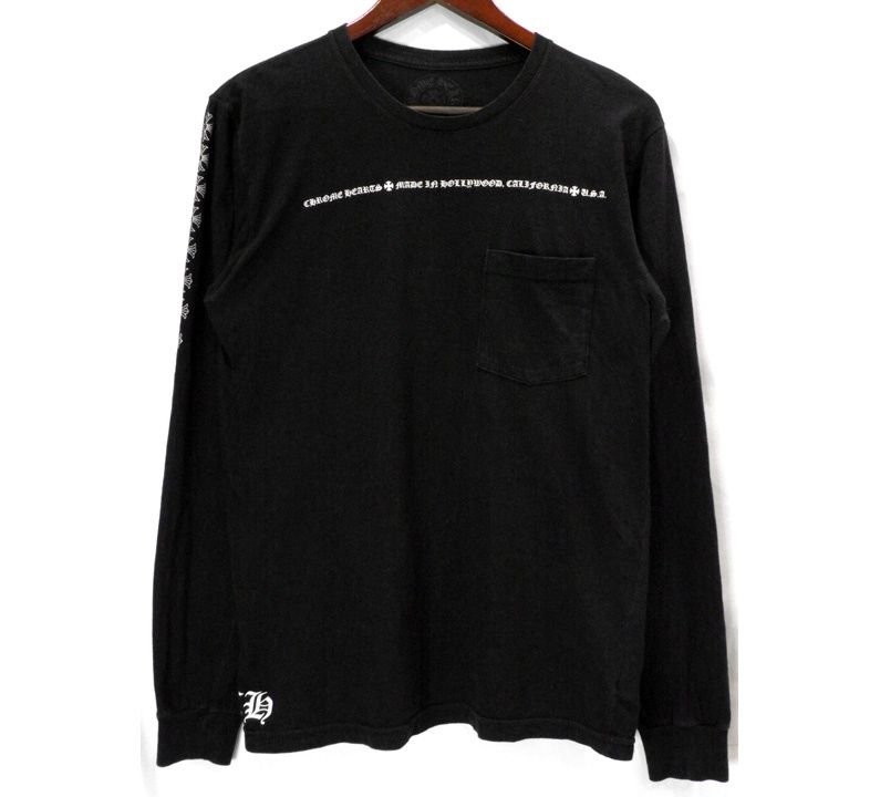 クロムハーツ CHROME HEARTS 【 CH L/S MADE IN HOLLYWOOD 】 ロゴ デザイン 長袖 ロングスリーブ カットソー n11130