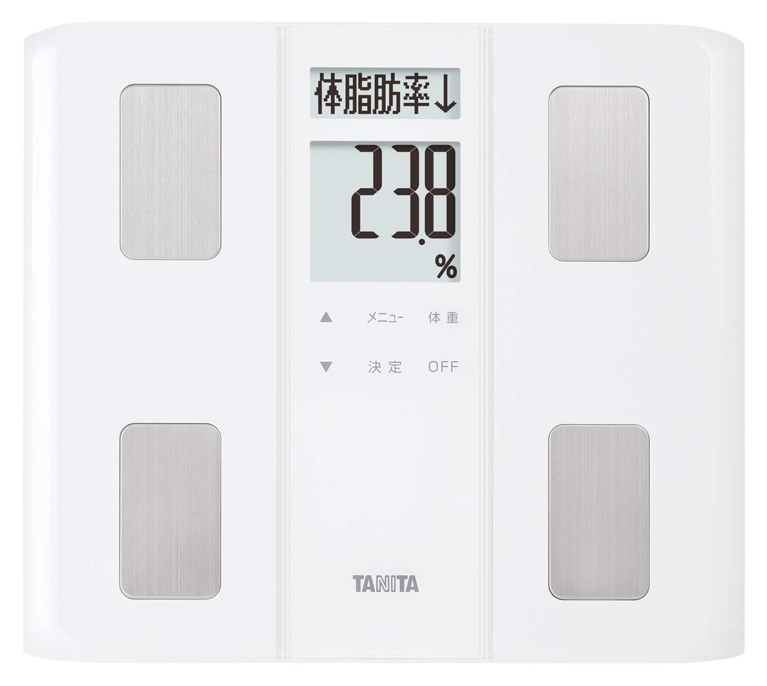 タニタ 体重計 体組成計 50g 日本製 ホワイト BC-331 WH ダブル液晶採用でわかりやすく見やすい 立掛け収納OKt