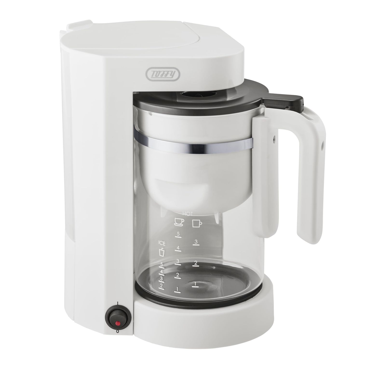 【Toffy/トフィー】 Tea&Coffeeメーカー K-HCM1 お茶/コーヒー兼用 着脱式水タンク ティーストレーナー コーヒーメーカー 保温機能 ビビッドカラー コンパクト パンナホワイトt
