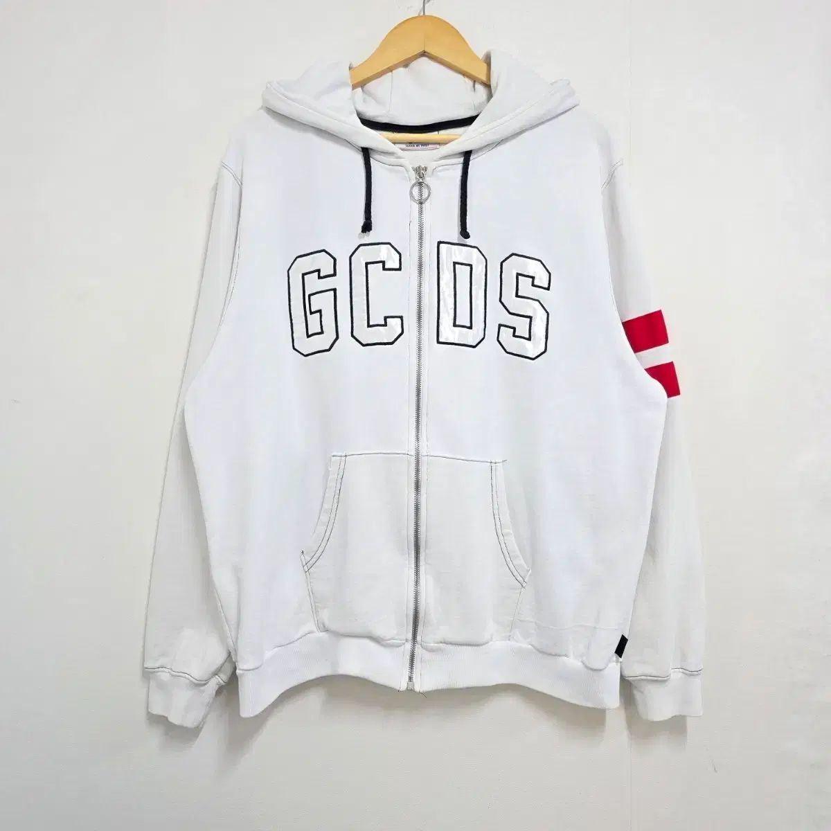 L) GCDS GOLDEN GOOSE ゴールデングース 白 フードジップアップ
