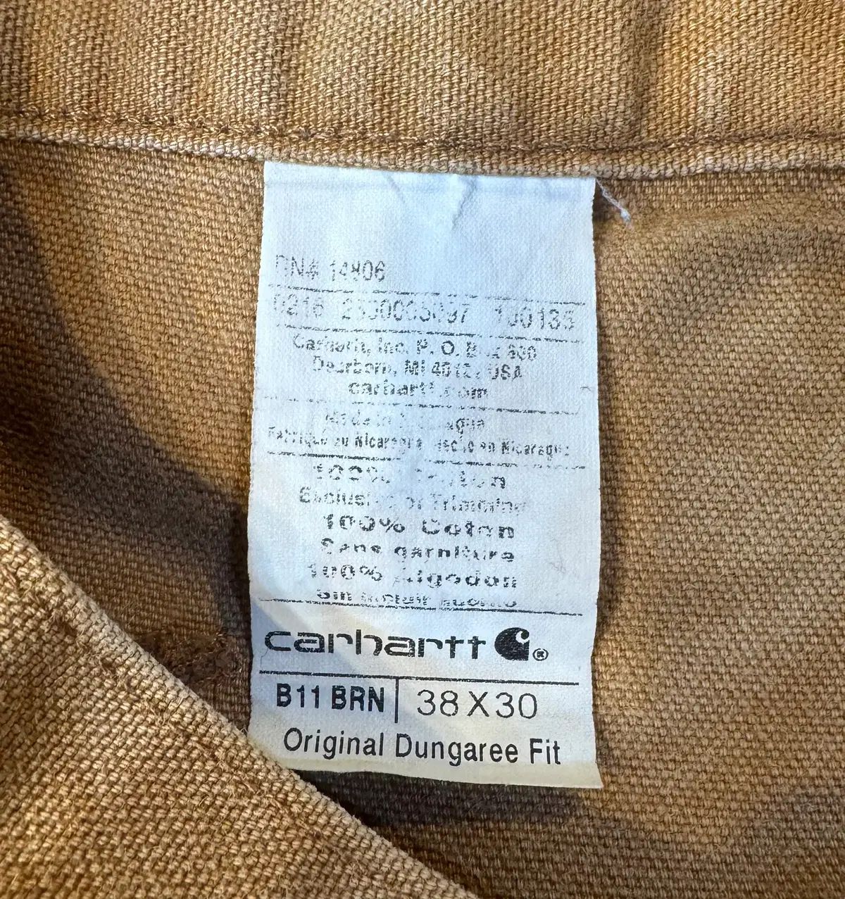 ヴィンテージ Carhartt カーハート シングルニー ウォーク パンツ B11