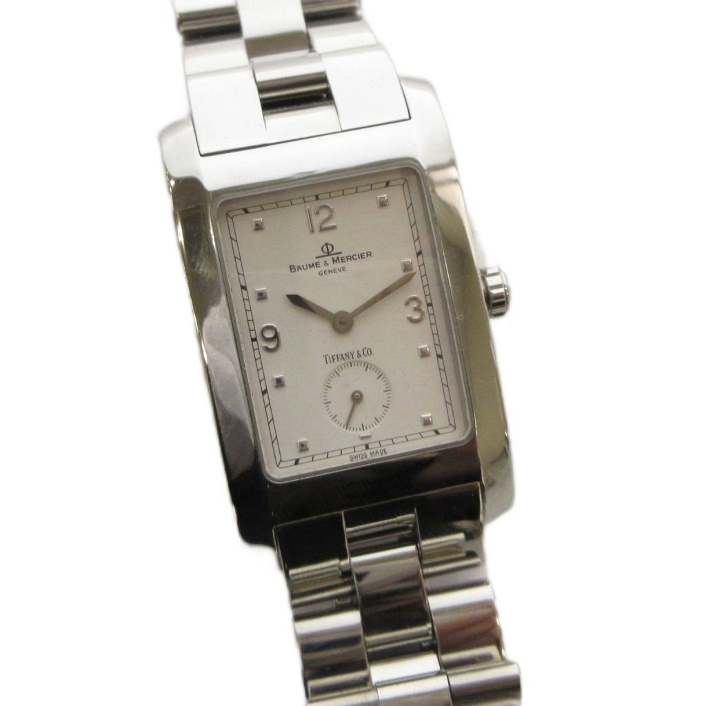 ボーム&メルシエ BAUME&MERCIER ティファニー ハンプトン ダブルネーム腕時計 スモールセコンド クォーツ シルバーカラー MV045063 /KH ■OH