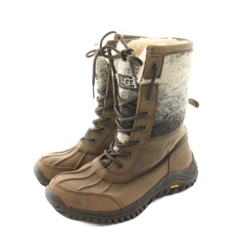 アグ オーストラリア UGG australia アディロンダック ブーツ 2 ムートンブーツ レースアップ スエード US6 23cm 茶 ブラウン 1014387 /KU