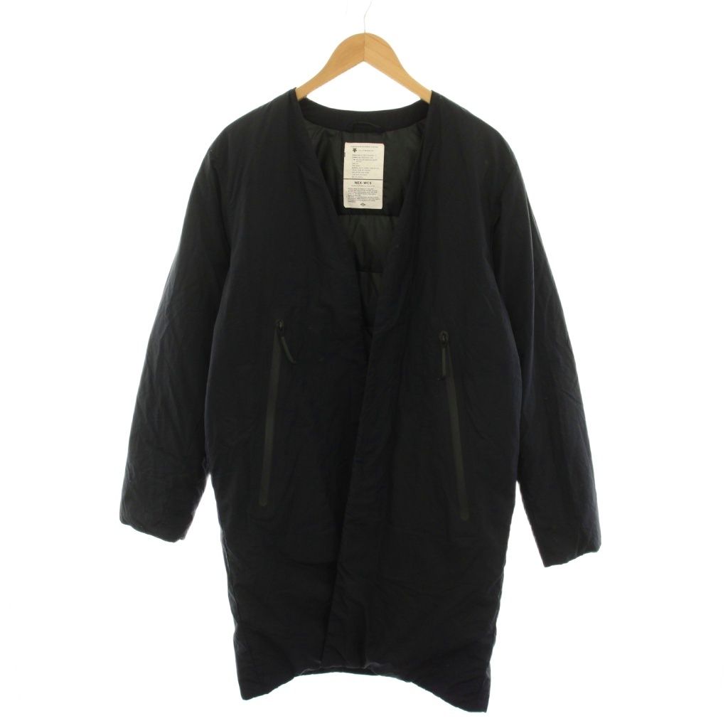 デサント DESCENTE ALLTERRAIN NEXUS7 ネクサスセブン NO COLLAR CARDIGAN JACKET ノーカラー カーディガン ジャケット アウター S 黒 ブラック /YM