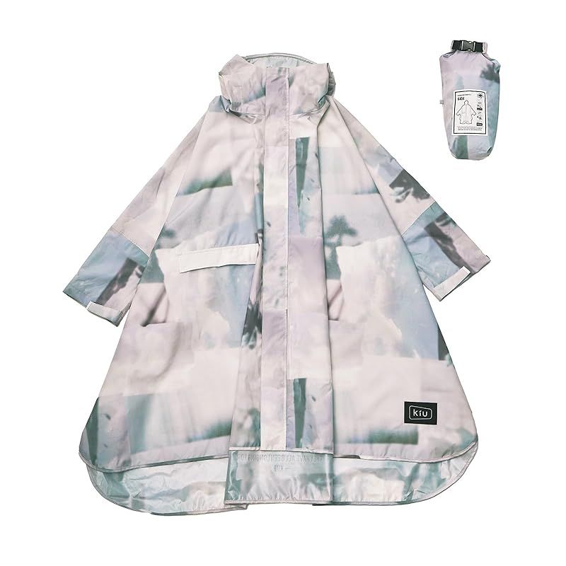 【新品】 KiU キウ スタンダードレインポンチョ 2ND STANDARD RAIN PONCHO - 2ND 防水 撥水 はっ水 耐水 豪雨対応 雨対策 大雨 台風 梅雨 防災 レインコート スリーブポンチョ 雨具 雨ガッパ 雨合羽 袖付き 収納袋 ポケッ