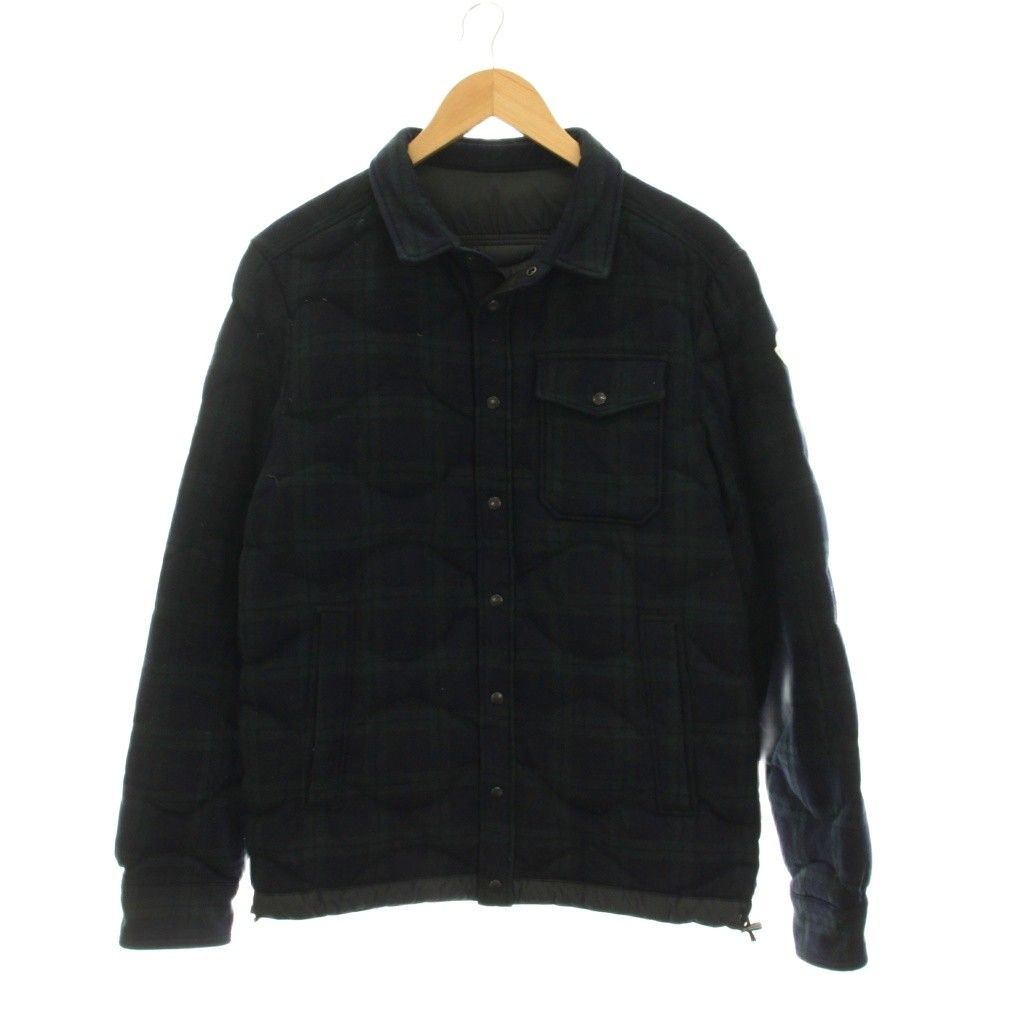 モンクレール MONCLER NAMBOUR ナンブール ダウンジャケット チェック キルティング アウター 1 紺 ネイビー 緑 グリーン 57941 /YM